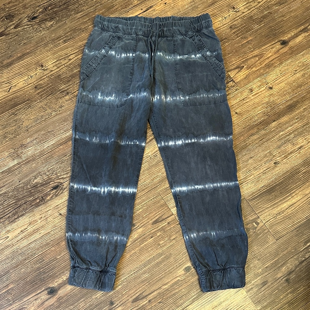 cloth & stone Womens Charcoal and White Tie-Dye Jogger Pants